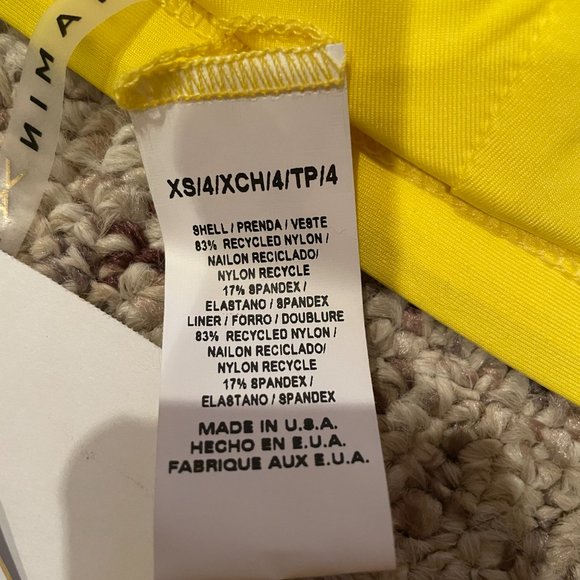 Vitamin A Bikini Top XS Yellow - Picture 4 of 4